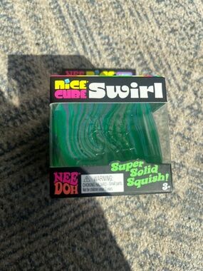 NeeDoh Nice Cube Swirl - Green & Teal & Purple Swirl